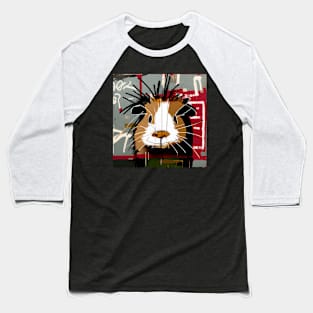 Funny Cartoon Guinea Pig Baseball T-Shirt